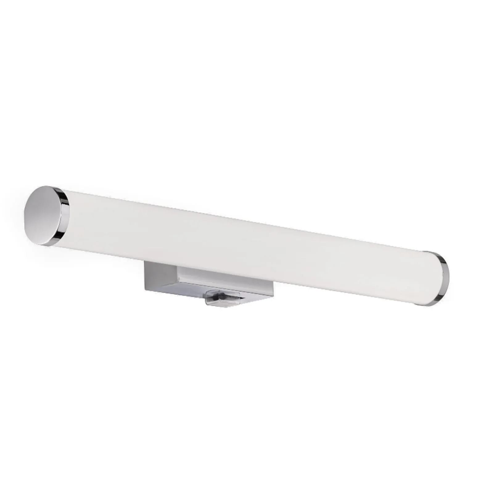 Mattimo LED-seinävalaisin, leveys 40 cm, kromi, kytkin