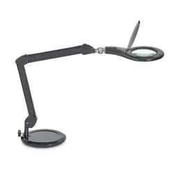 MAULmakro LED-työpistevalaisin, musta, 46 cm, jalusta