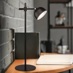 Maxima LED-ladattava pöytävalaisin, musta, korkeus 41 cm, muovia