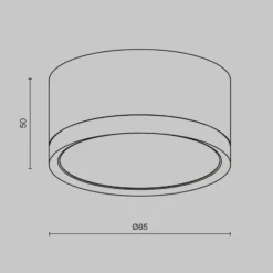 Maytoni alasvalo Hoop, valkoinen, korkeus 5 cm, Ø 8,5 cm, alumiini, GX53