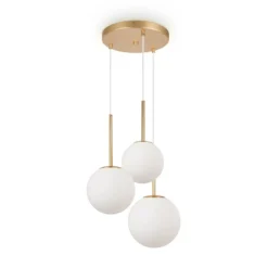 Maytoni Basic form-riippuvalaisin, valkoinen/kulta, 3-valo.