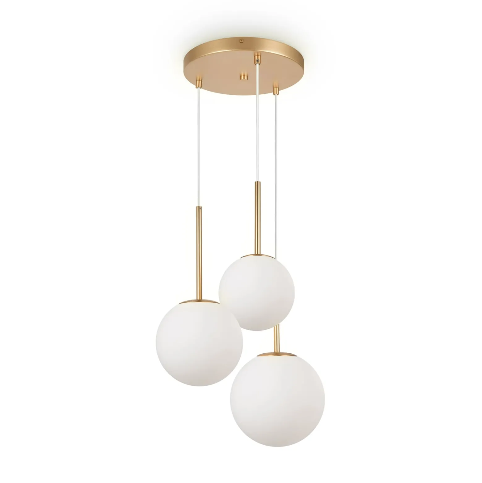 Maytoni Basic form-riippuvalaisin, valkoinen/kulta, 3-valo.