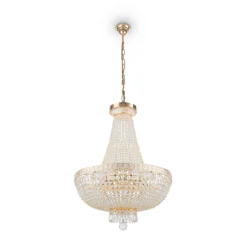 Maytoni Bella kattokruunu, kullanvärinen, kristalli, Ø 50 cm