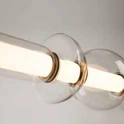 Maytoni Cosmo LED-riippuvalaisin, musta, pituus 98 cm, lasi