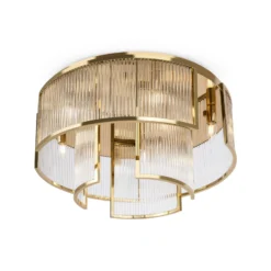 Maytoni Frame kattovalaisin, 9 x E14, Ø 65 cm, kulta/kirkas