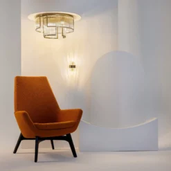 Maytoni Frame kattovalaisin, 9 x E14, Ø 65 cm, kulta/kirkas