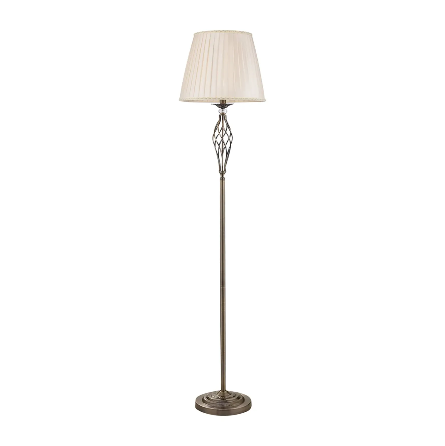 Maytoni Grace -lattiavalo, 1 lamppu messinki/beige