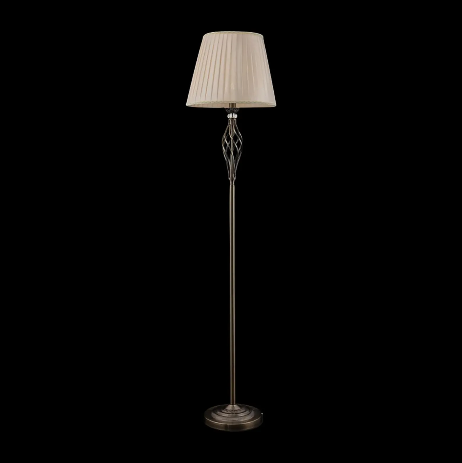 Maytoni Grace -lattiavalo, 1 lamppu messinki/beige