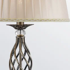 Maytoni Grace -lattiavalo, 1 lamppu messinki/beige