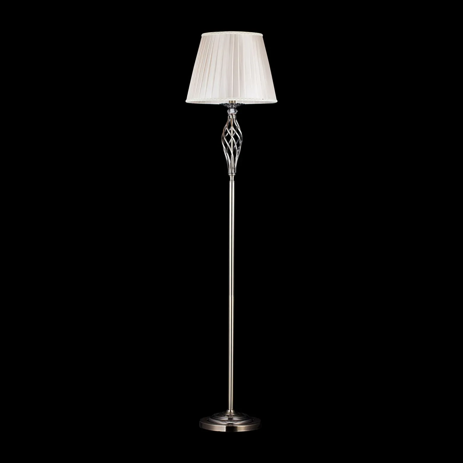 Maytoni Grace -lattiavalo, 1 lamppu messinki/beige