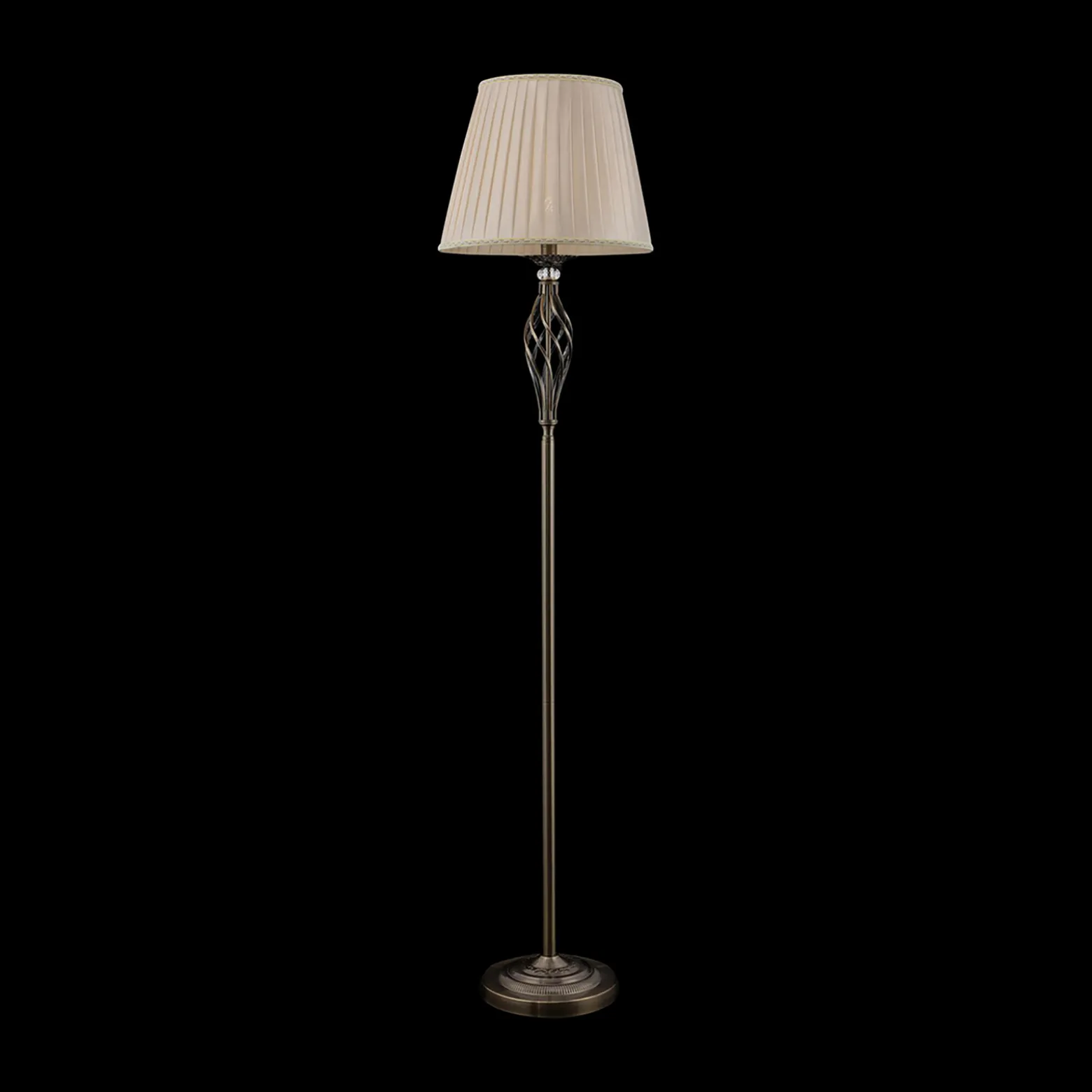 Maytoni Grace -lattiavalo, 1 lamppu messinki/beige