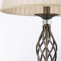 Maytoni Grace -lattiavalo, 1 lamppu messinki/beige