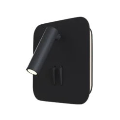 Maytoni Ios 176 LED-seinävalaisin, kulmikas, musta