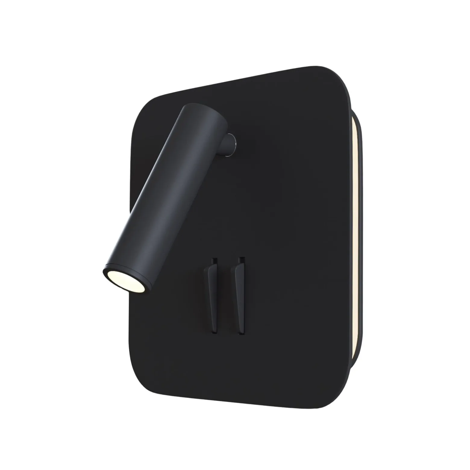 Maytoni Ios 176 LED-seinävalaisin, kulmikas, musta