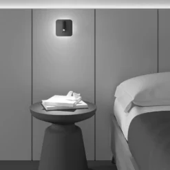 Maytoni Ios 176 LED-seinävalaisin, kulmikas, musta