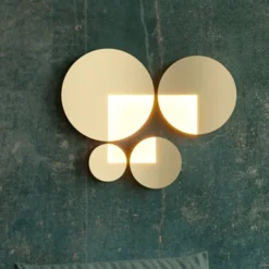 Maytoni Jupiter LED-seinävalaisin, kultainen, Ø 18.4cm