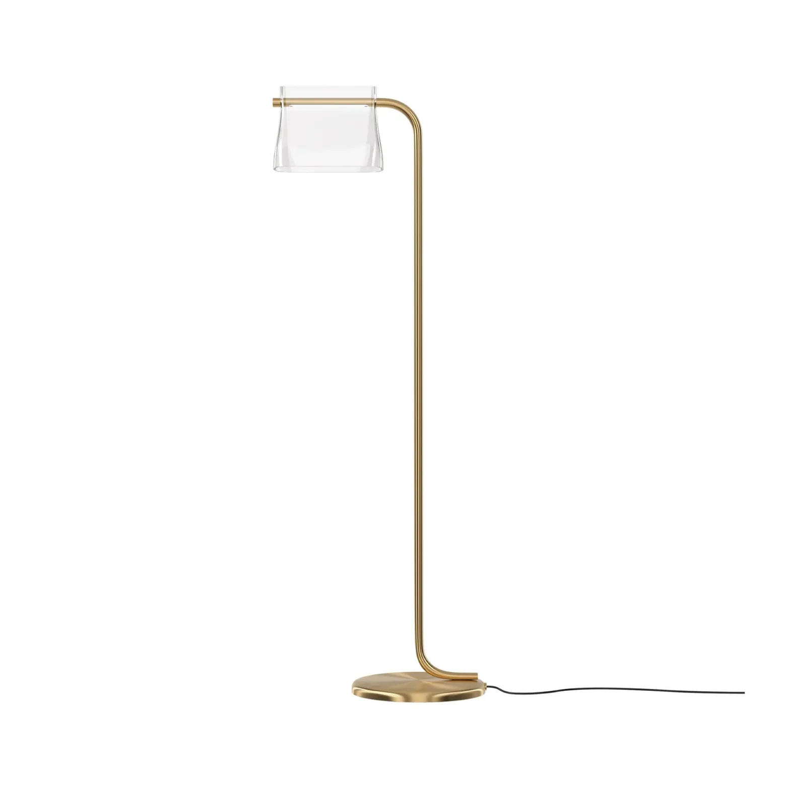 Maytoni lasinen lattiavalaisin Cabaret, messinki, korkeus 126,5 cm