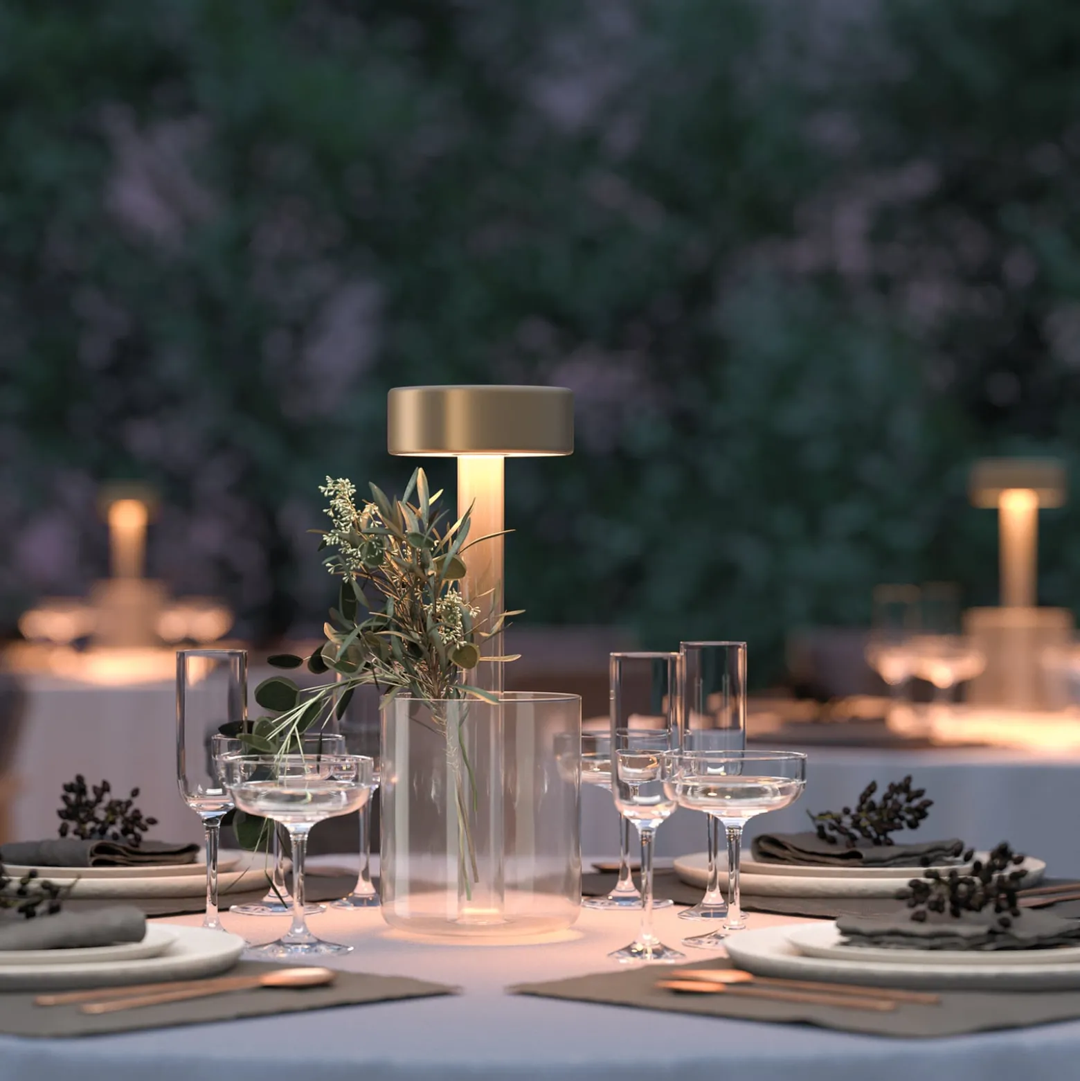 Maytoni LED ladattava pöytävalaisin AI Collaboration, lasi, kultainen