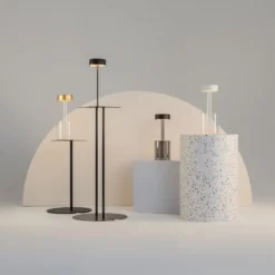 Maytoni LED ladattava pöytävalaisin AI Collaboration, lasi, kultainen