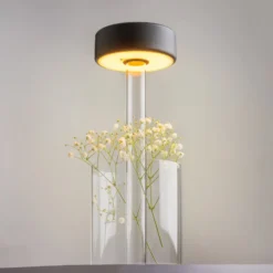 Maytoni LED ladattava pöytävalaisin AI Collaboration, lasi, musta