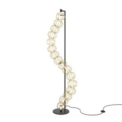 Maytoni LED-lattiavalaisin Golden Cage, korkeus 154 cm, metallia