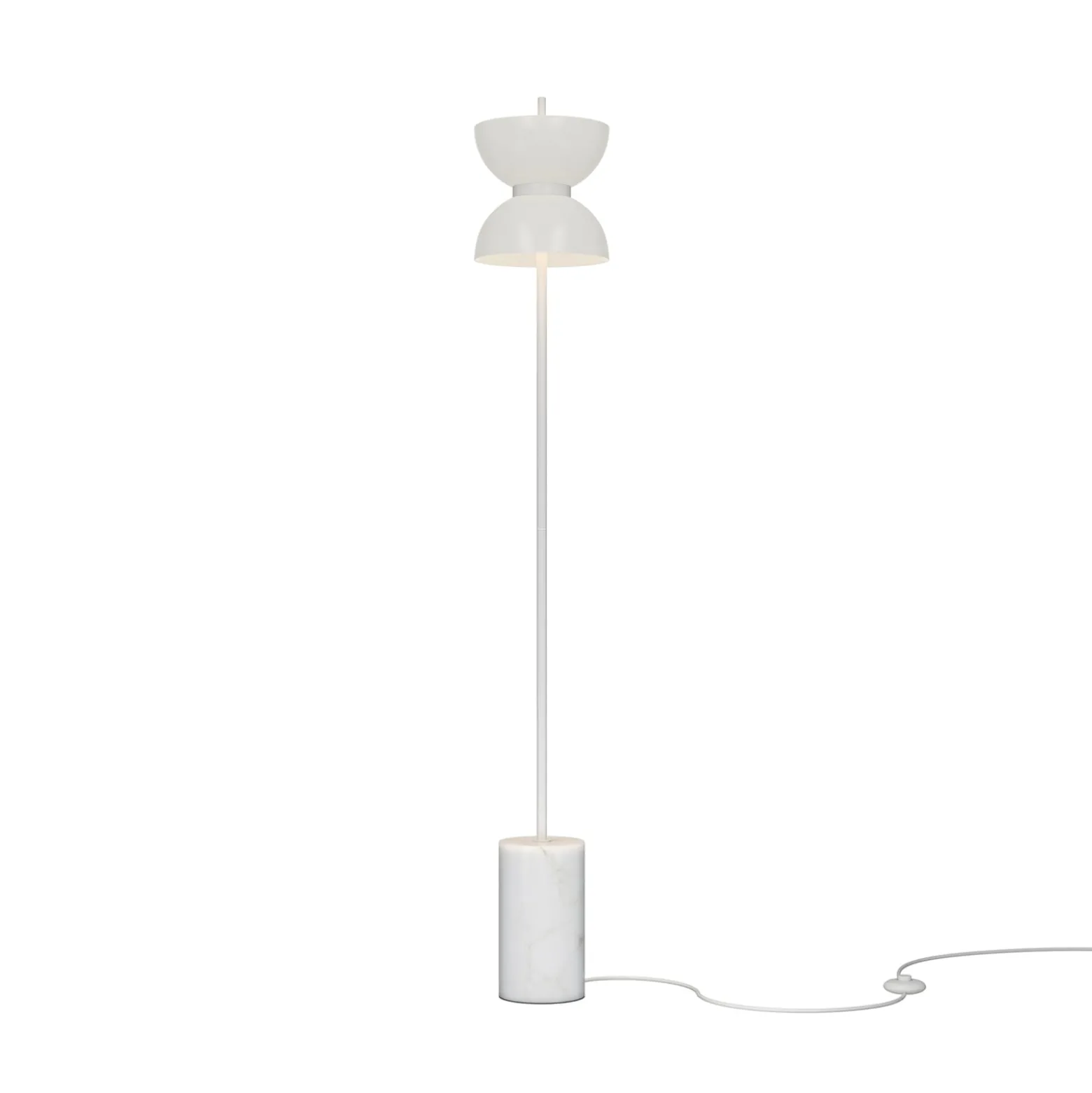 Maytoni LED-lattiavalaisin Kyoto, valkoinen, korkeus 145 cm, marmori