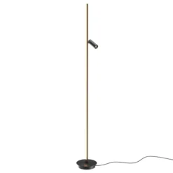 Maytoni LED-lattiavalaisin Thin, musta, alumiini, korkeus 155 cm, himmennettävä