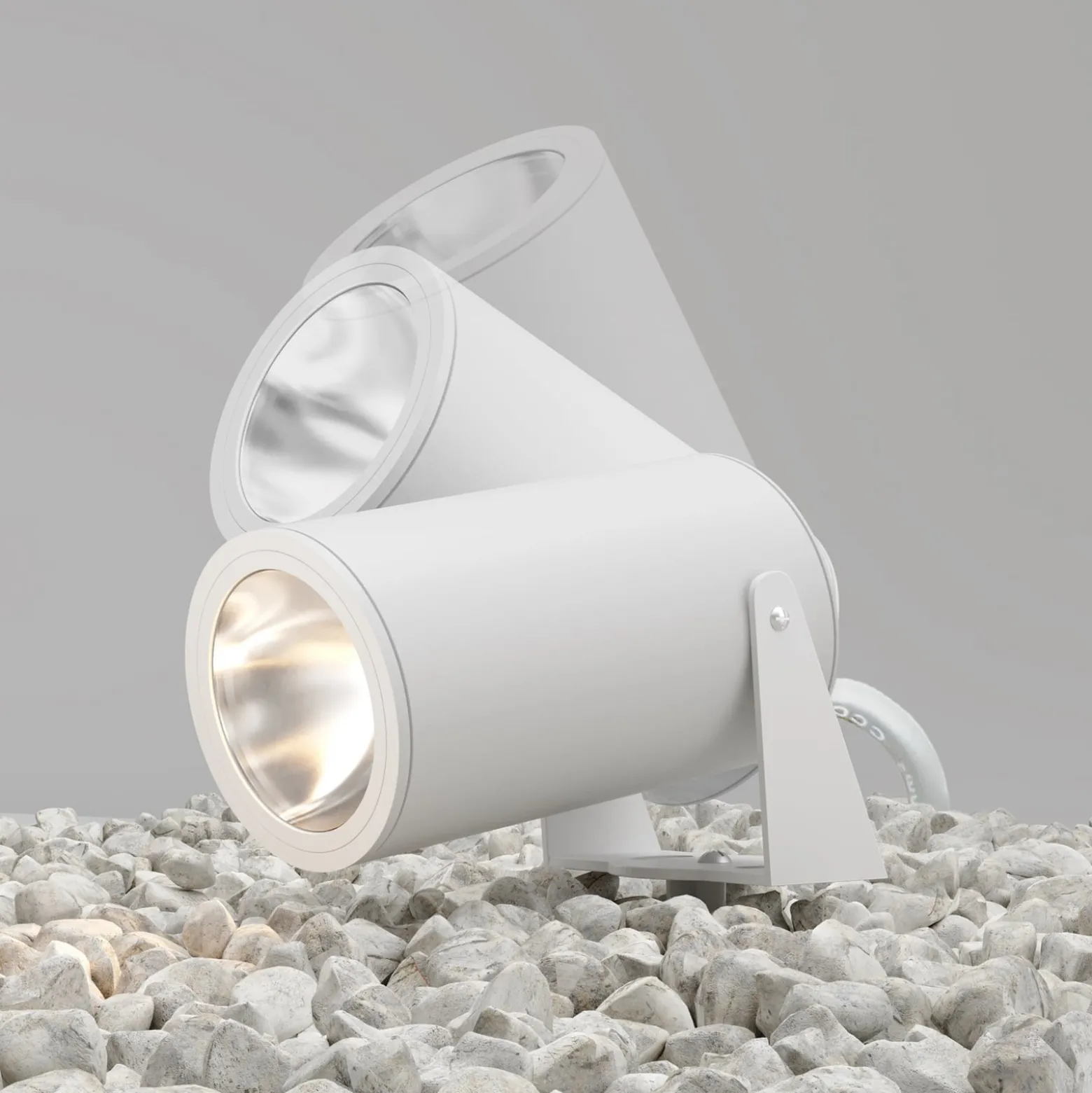 Maytoni LED-maapiikkikohdevalo Bern, valkoinen, alumiini, IP65