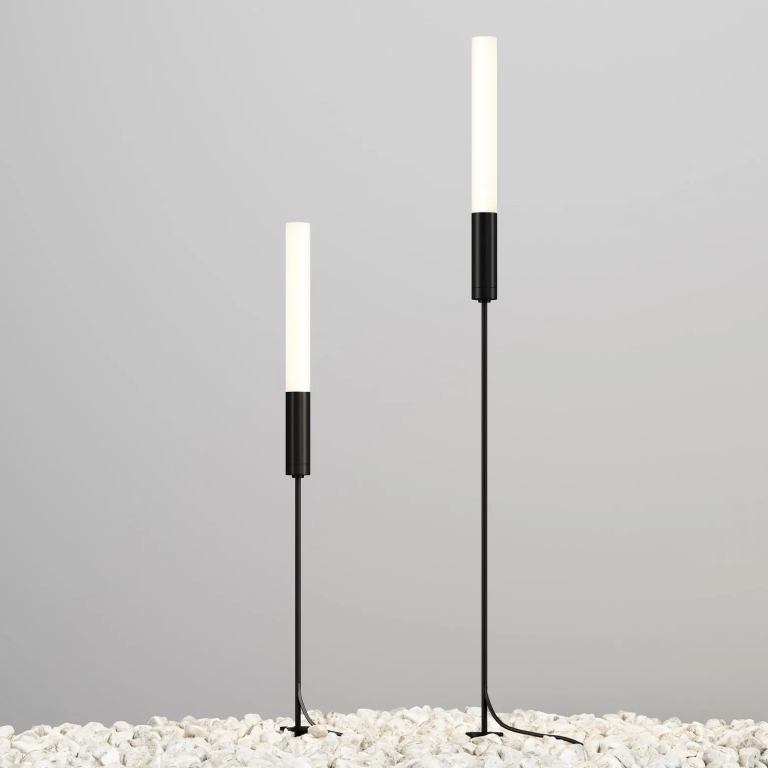 Maytoni LED-polkujen valaisin Flare, 59cm, maapiikki, grafiitti, IP65