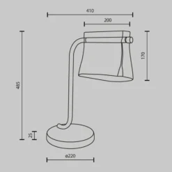 Maytoni LED-pöytävalaisin Cabaret, messinki/kirkas, korkeus 48,5 cm