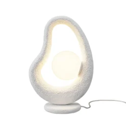 Maytoni LED-pöytävalaisin Opus, valkoinen, metalli/lasi, korkeus 38 cm