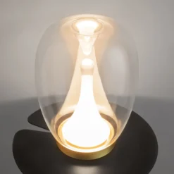 Maytoni LED-pöytävalaisin Splash, kirkas, korkeus 27,2 cm, lasi