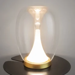 Maytoni LED-pöytävalaisin Splash, kirkas, korkeus 27,2 cm, lasi