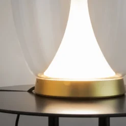 Maytoni LED-pöytävalaisin Splash, kirkas, korkeus 27,2 cm, lasi