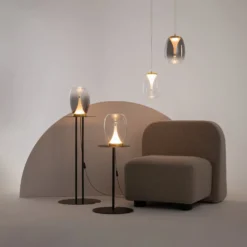 Maytoni LED-pöytävalaisin Splash, kirkas, korkeus 27,2 cm, lasi
