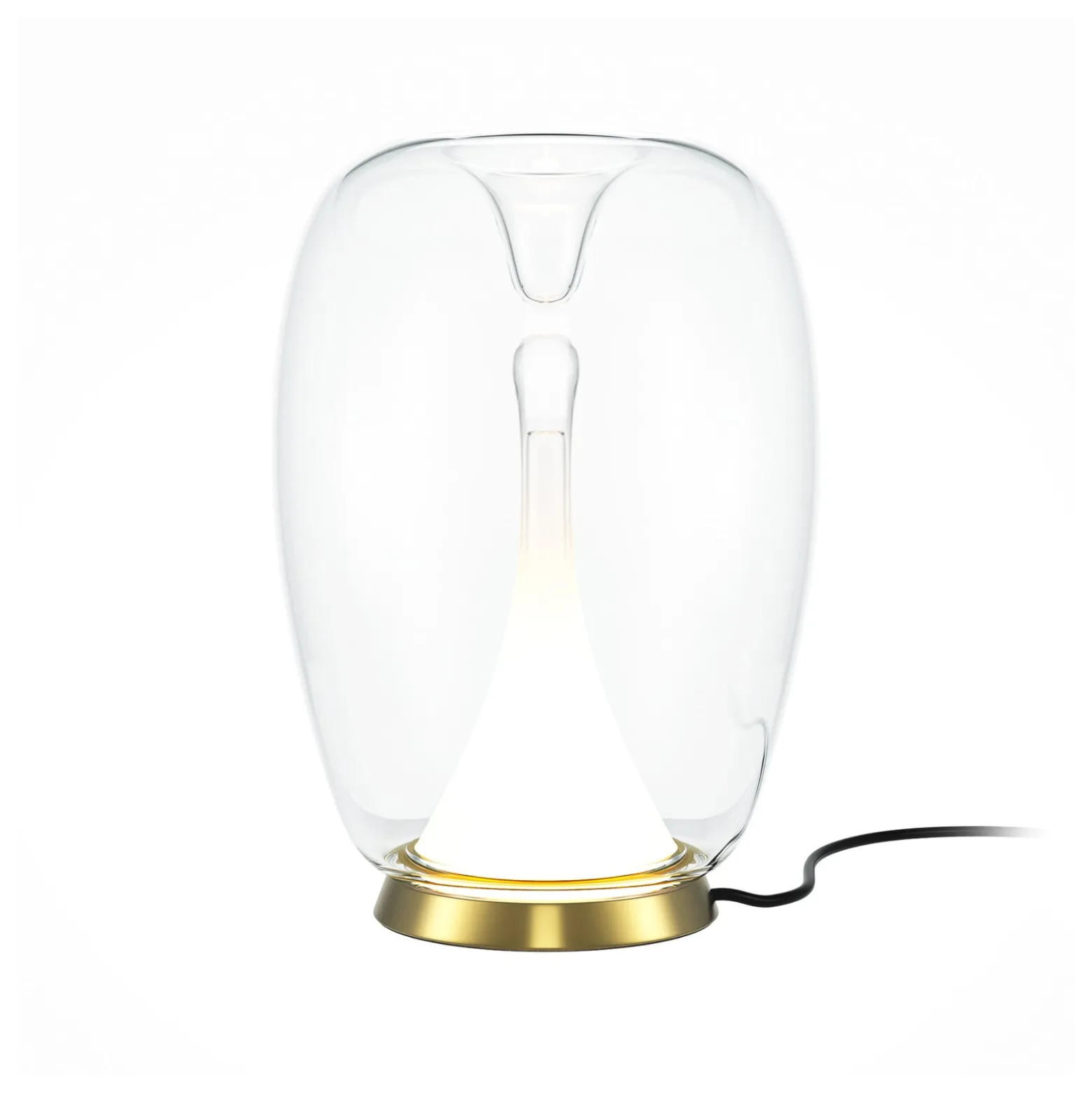 Maytoni LED-pöytävalaisin Splash, kirkas, korkeus 27,2 cm, lasi