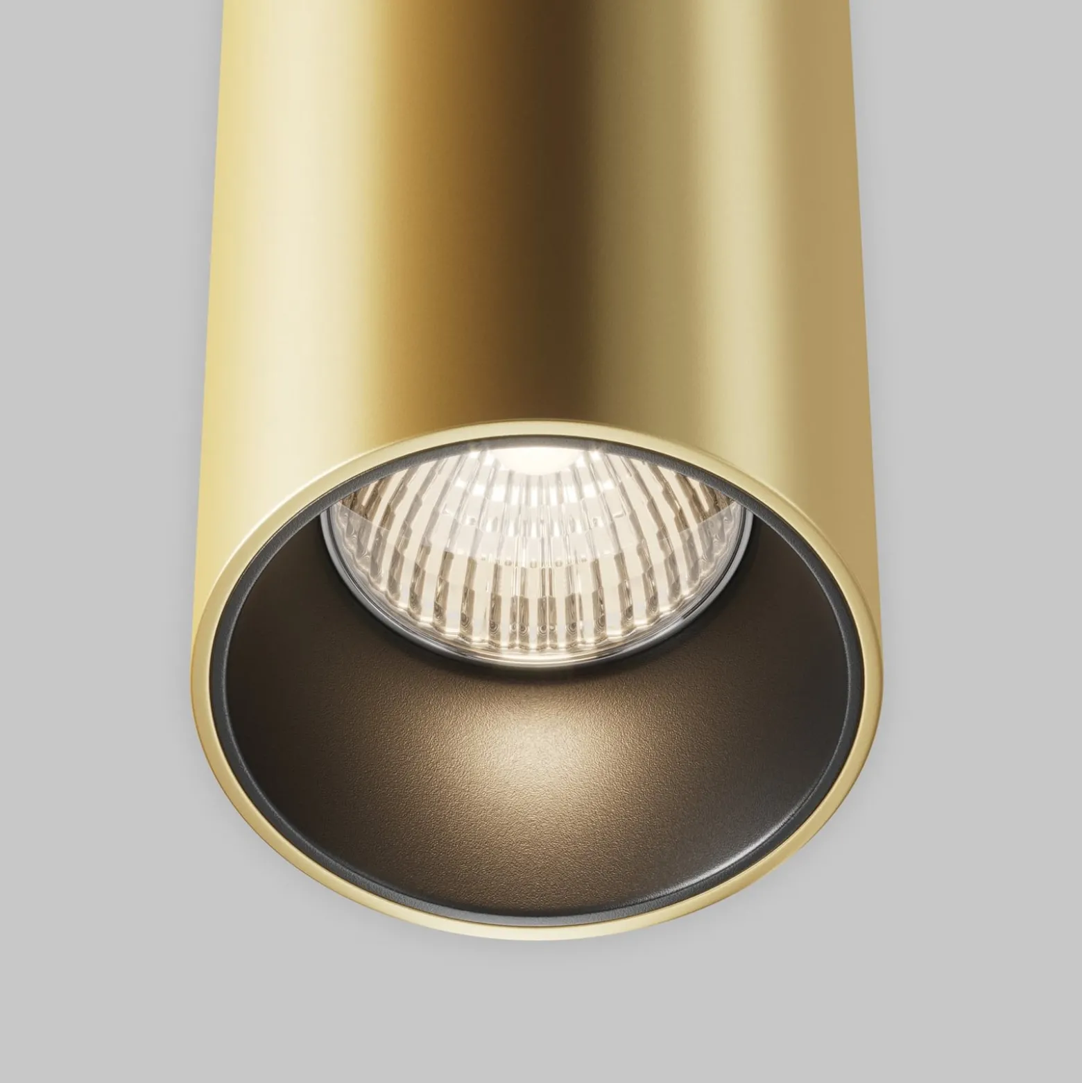 Maytoni LED-riippuvalaisin Efir, kultainen matta, Ø 9.5cm, 25 W, 38°