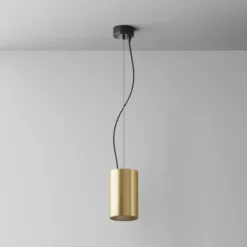 Maytoni LED-riippuvalaisin Efir, kultainen matta, Ø 9.5cm, 25 W, 38°