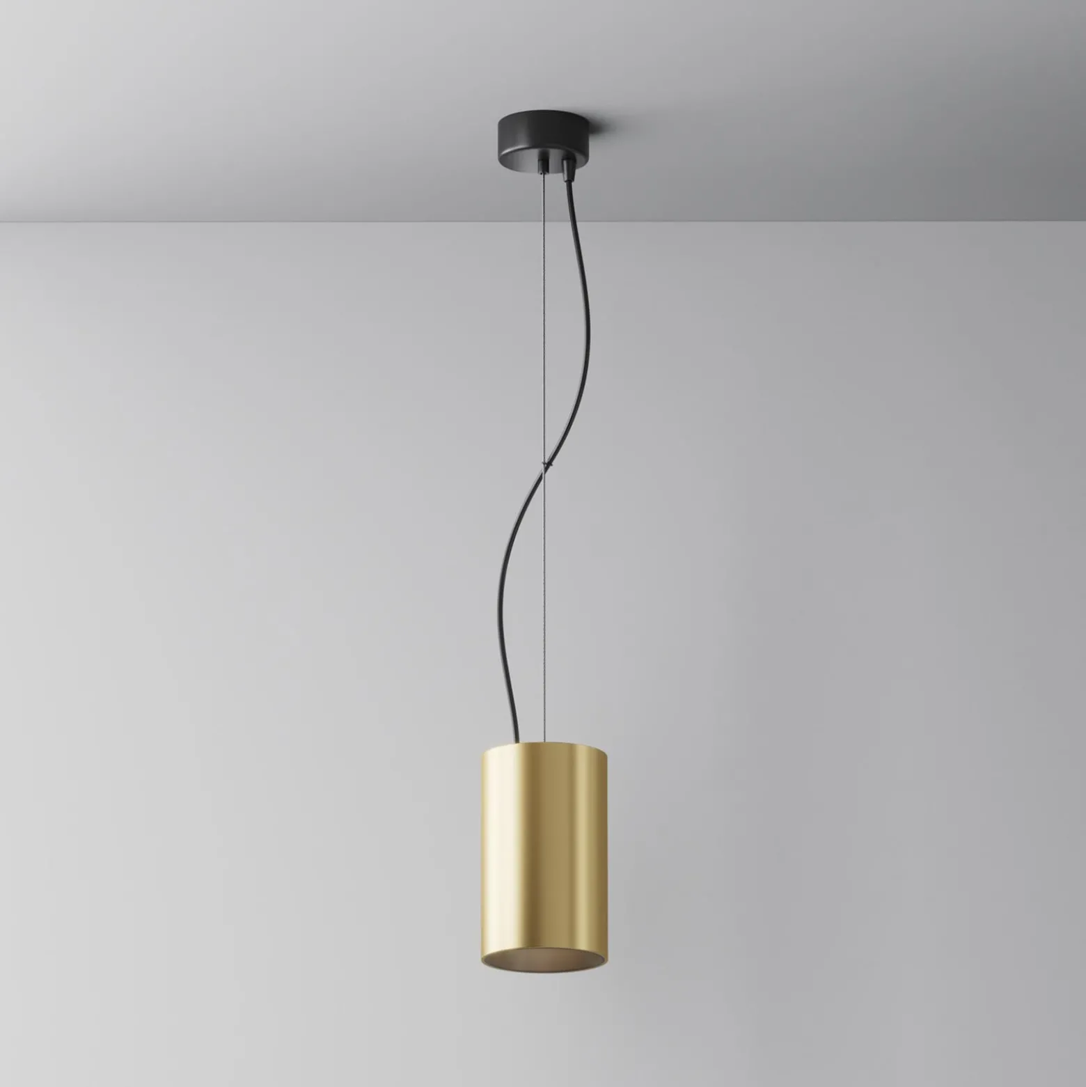 Maytoni LED-riippuvalaisin Efir, kultainen matta, Ø 9.5cm, 25 W, 38°