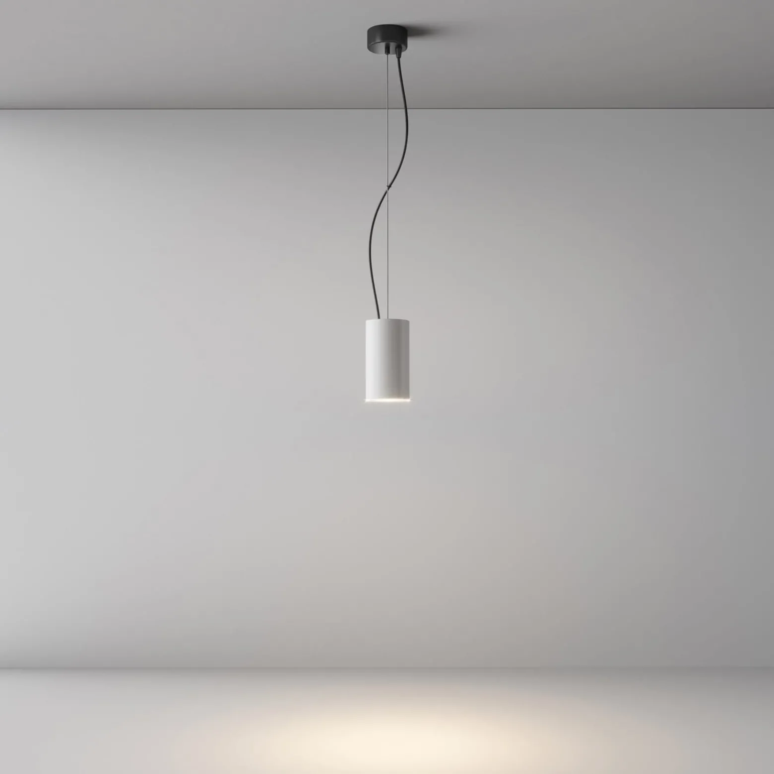 Maytoni LED-riippuvalaisin Efir, valkoinen, Ø 7,5 cm, 15 W, 38°