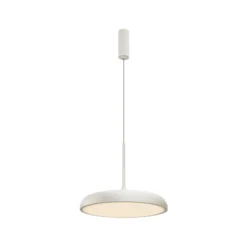 Maytoni LED-riippuvalaisin Gerhard, Ø 40 cm, valkoinen, metalli
