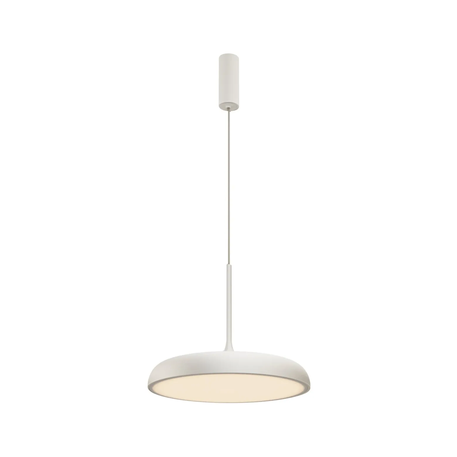 Maytoni LED-riippuvalaisin Gerhard, Ø 40 cm, valkoinen, metalli