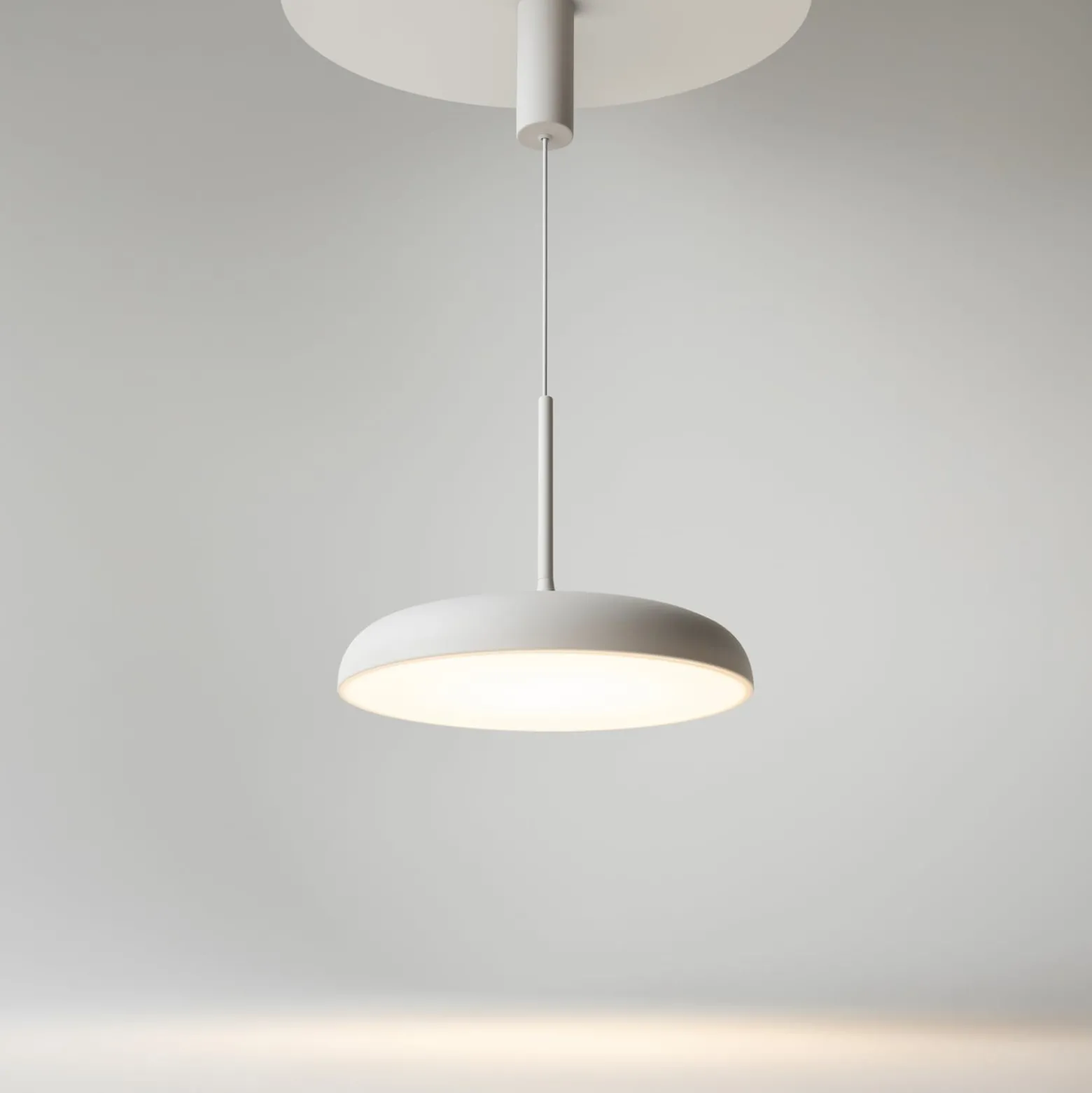 Maytoni LED-riippuvalaisin Gerhard, Ø 40 cm, valkoinen, metalli