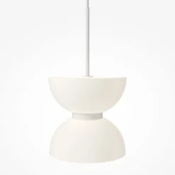 Maytoni LED-riippuvalaisin Kyoto, valkoinen, Ø 22 cm, lasi, metalli