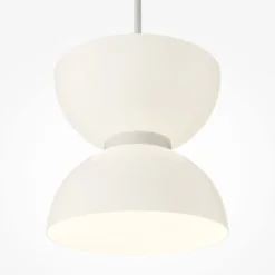Maytoni LED-riippuvalaisin Kyoto, valkoinen, Ø 22 cm, lasi, metalli
