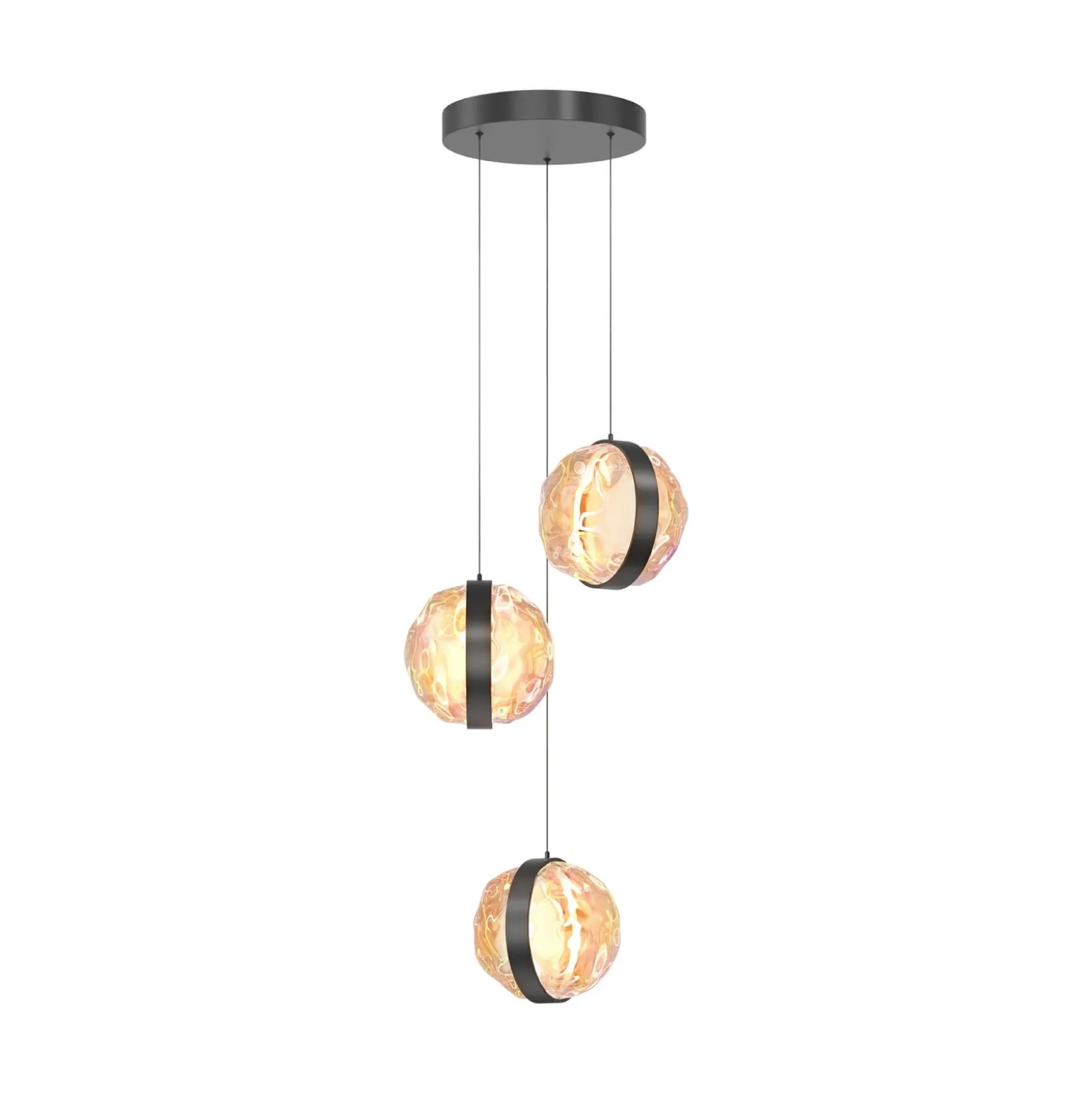 Maytoni LED-riippuvalaisin Misterio, musta/monivärinen, 3-lamppuinen