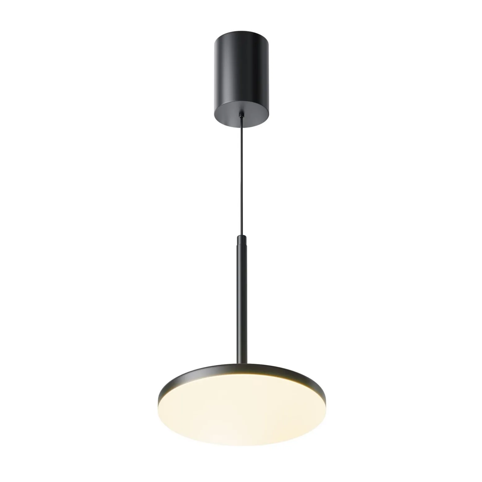Maytoni LED-riippuvalaisin Plato, musta, Ø 18.5cm, alumiini