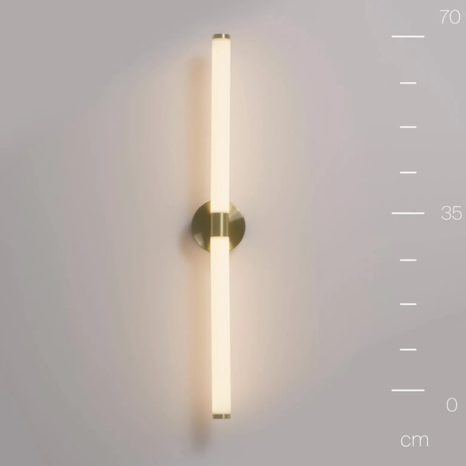 Maytoni LED-seinävalaisin Axis, kullanvärinen, korkeus 63 cm
