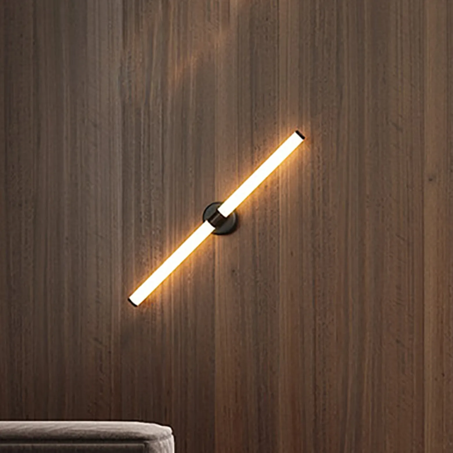 Maytoni LED-seinävalaisin Axis, kullanvärinen, korkeus 63 cm