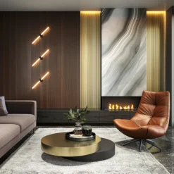 Maytoni LED-seinävalaisin Axis, musta, pituus 63 cm alumiini/akryyli